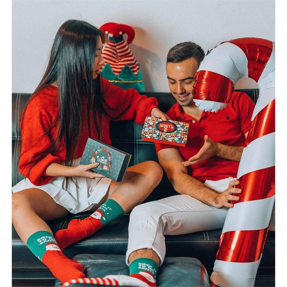 CHRİTMAS GİFT SOCKS 2 PAIRS SANTA 