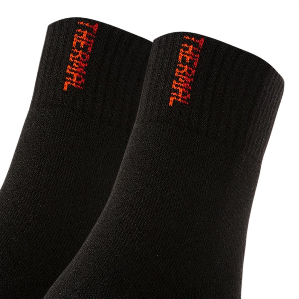 2 PAIRS MEN'S THERMAL SHORT SOCKS - BLACK 