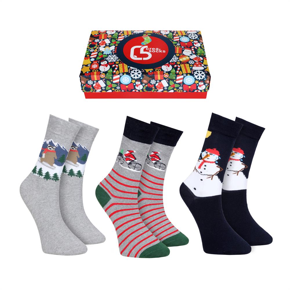 CHRİSTMAS GİFT SOCKS - SNOWMEN | creasocks.com