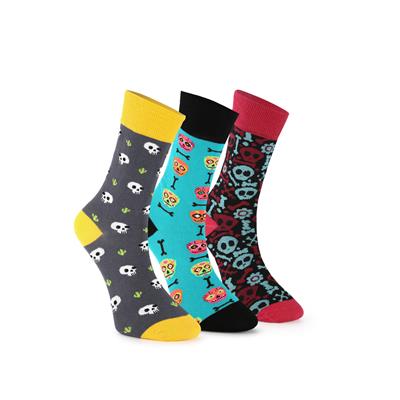 SKELETON 3 PAIRS SOCKS 