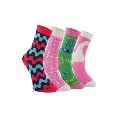 4 PAIRS OF PINK WOMEN'S SOCKS 