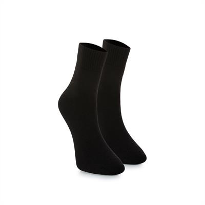 2 PAIRS MEN'S THERMAL SHORT SOCKS - BLACK 