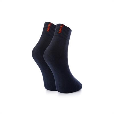 2 PAIRS MEN'S THERMAL SHORT SOCKS - BLACK - BLUE 