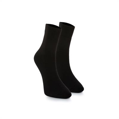 2 PAIRS MEN'S THERMAL SHORT SOCKS - BLACK - BLUE 