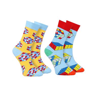 RUBIK'S CUBE GIFT SOCKS 2 PAIRS 